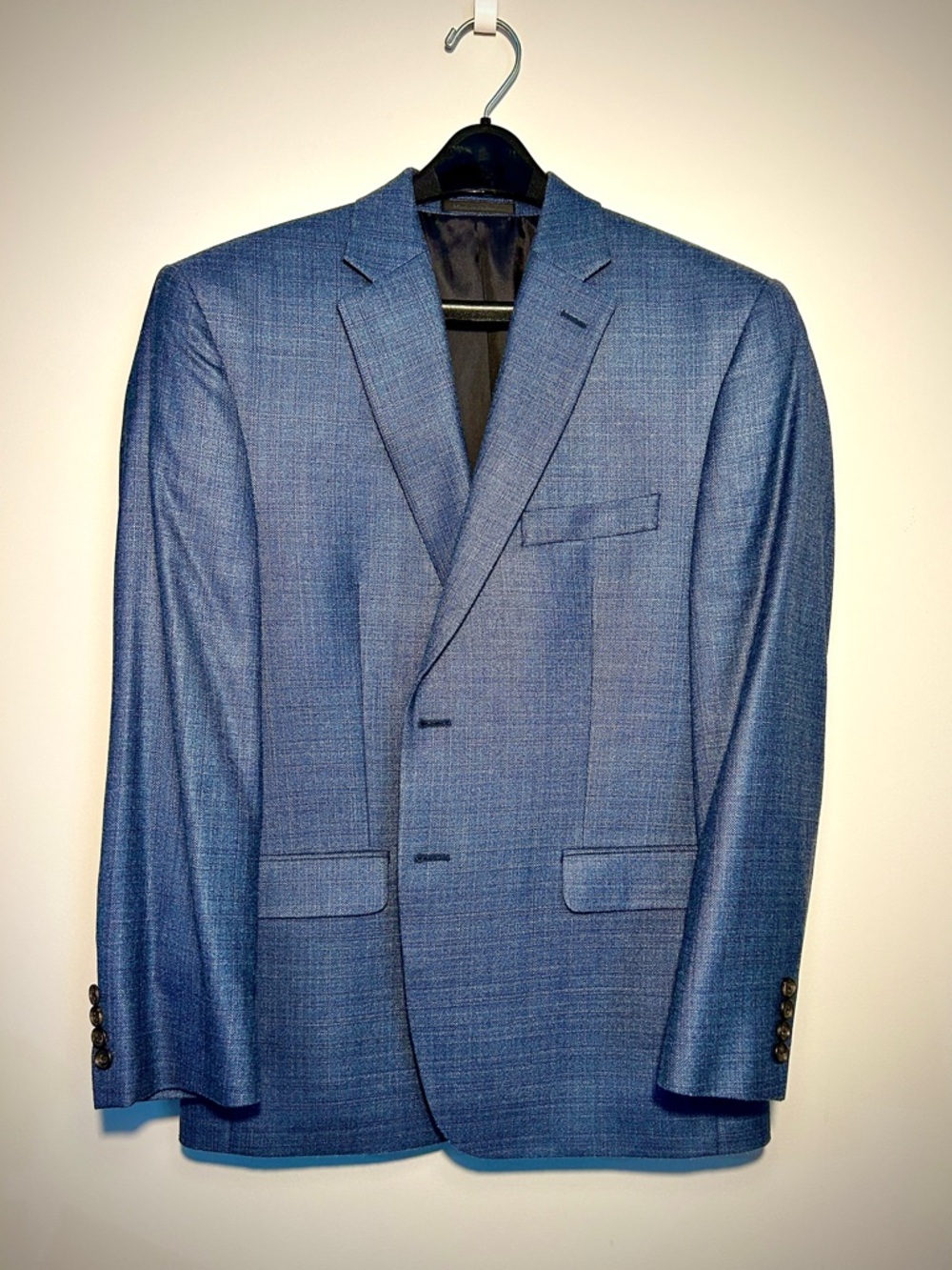 Lauren Ralph Lauren Blue Silk Wool Sport Coat Blazer - 40S - Luxury Blend